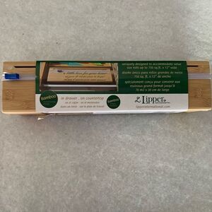 Lipper International Bamboo Single Wrap Dispenser With Cutter #8063 *New*